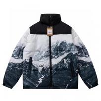 Vyriška moteriška žieminė pūkinė striukė 90% žąsų pūkai 450g Šilta stora parka Laisvo kirpimo gatvės stilius Large gray