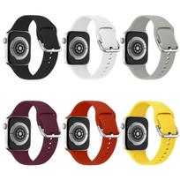 6 vnt. silikoninė apyrankė Keičiama apyrankė iWatch juostai 38/40/41/42/44/45/49/46MM Apple Watch dirželiui Ultra 11 10 9 8 7 6 5 4 3 2 1 SE juostai 42/44/45/49/S(10/11)-46MM gray