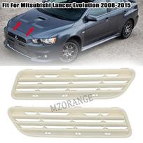 2x For Mitsubishi Lancer Evolution EVO X 10 Direct Hood Scoop Bonnet ert Air Vent Intake Ducts Cover Car Accessories 1 pair gray