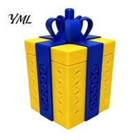 Gift Box with Hidden Compartment Annoying Prank Puzzle Box, 3D Printed Reusable Cash & Card for Adults Holder, Hilarious Challenge Funny Surprise geltona