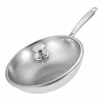 Titanium Frying Pan 32cm Nonstick Hammered Surface Wok Gas Induction Electric Stove 32cm balta