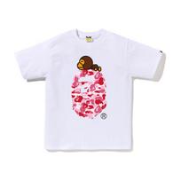 Bape 1st Camo Milo ant didelio beždžionės marškinėlių 0ZXTEMX10004M L white