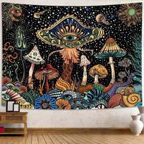 Hipiška Grybo Gobelenas Psichodeliniai Akys Gobelenai Trippy Jūros Povas Bohemiškas Sienų Dekoras Abstraktus Vandenyno Paplūdimio Rankšluostis 150x100cm
