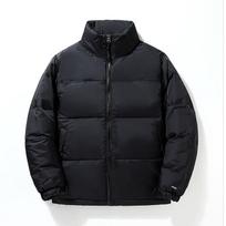 Vyriška pūkinė striukė su apykakle, stora, šilta, laisvi didelio dydžio žieminė pūkinė striukė porai 3XL black