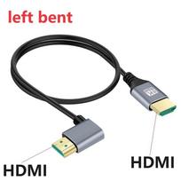 8K HDMI 2.1V Kabelis Kištukas-Kištukas Laidas 90 laipsnių Kairysis/Dešinysis/Aukštyn/Žemyn Kampas 8K HDMI kabelis HD televizoriui, nešiojamam kompiuteriui, projektoriui, PS4, PS5 0.5m