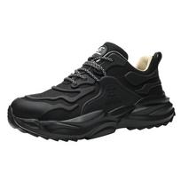 Fashion Men Safety Shoes Sneakers Anti-smashing Industrial Working Boots Puncture Proof Indestructible Work Shoes Men Boots 46 black