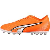 Puma Ultra Play Round Toe Lace-Up MG Durable Low-Top Kids Soccer Shoes Kids Soccer Shoes Orange 107234-01 28 orange
