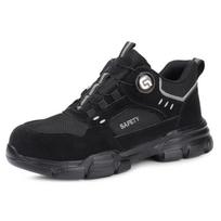 Safety Boots New Safety Work Shoes Anti-smash Anti-puncture Anti-odor Men Wear Shoes Non-slip Knob Buckle Steel Toe Shoe 46