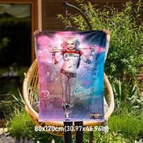 1 vnt. Harley Quinn lauko antklodė - Mėtoma antklodė, Minkšta, Flanelinės antklodės, Svetainė, Kelionė, Stovyklavimas-1102193 80x120cm white