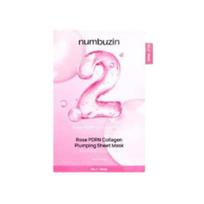 Numbuzin No.2 Firming & Vitality Collagen Mask Pack Elasticity & Hydration Face Mask (5 Sheets) pink