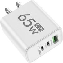 65W GaN Fast Charger USB Type C PD QC3.0 Quick Charging Charger Mobile Phone Adapter for 14 15 Pro Samsung Huawei White US