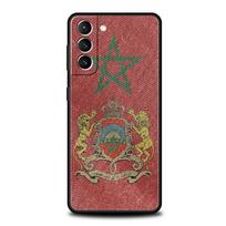 Moroccan Flag Maroc Morocco Passport Phone Case For Samsung Galaxy S26 Ultra S25 Plus S24 FE S23 S22 5G S21 S20 Cover Black Soft Samsung S26Ultra brown