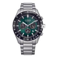 CITIZEN Series 100 Meters Waterproof Solar Quartz Steel Strap 43mm Men's Watch Green Dial CA4674-58X