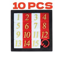 Pcs 2/5/10 Math Toy 1-15 Number Puzzles Kids Toy Sliding Puzzle Toy 15 Tiles Logics Game Developing For Children Plastic black