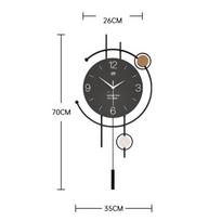 Modern Wall Clock Decorative Wall Watch Minimalist Silent Aesthetic Pendulum Clocks Luxury Elegant Living Room Watch Decoration gray