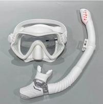 Diving Goggle Snorkel Set Men and Women Large Frame Silicone Mask Swimming Snorkeling Mask gray
