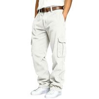 Men's Slim Fit Corduroy Cargo Pants with Multiple Pockets Tapered Leg for Outdoor Hiking Daily Wear XL mėlyna