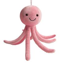 30Cm Stars Octopus Plush Toy Stuffed Aquatic Cartoon Animal Doll Smiling Face Plushie Appeasing Gift 30cm pink