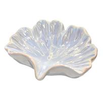 Raised Ceramic Soap Tray for Bathroom Sink Side Counter, Bar Soap Dish with Water Runoff Opening and Daily Wash Use