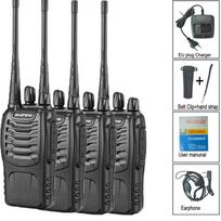 4PCS Baofeng BF-888S V2 Walkie Talkie Dual Band Portable Long Range UHF 400-470MHz VOX Ham Two Way Radio For Hunting Hotel Walk