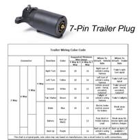 Trailer Adapter Plug 7 Pin Plastic Trailer Connector for RV Travel Trailer Wiring Lights Board 6 Pcs