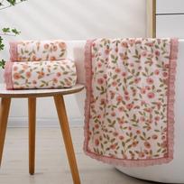 Printed Small Flower Set Towel, Small Floral Lace Towel, Bath Towel, Water-Absorbing Soft Wrapping Towel, Large Towel Set Towel Towel + bath towel