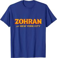 Zohran Mamdani Merui Prekės Niujorkas Unisex Marškinėliai M blue
