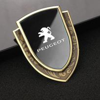 Car Side Modification Sign Triangular Metal Sticke for Peugeot 301 408 5008 4008 2008 208 3008 308 207 107 508 Auto Accessories gray