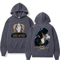 King of Pop Michael Jackson Album Cover Hoodie Men's Clothes Harajuku Fashion Hip Hop Sweatshirt Casual Fleece Oversized Hoodies XXL black