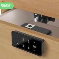Keyless Fingerprint Drawer Lock Fingerprint Password Safety Lock  Nightstand E gray