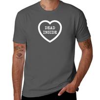 Dead Inside Tshirt Plus Size Summer Short Sleeve Tshirt M black