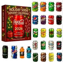 Kalėdinio laukimo kalendorius su Advento dėžutėmis šventinei dekoracijai ir dovanoms Soda Water