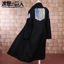 Exquisite Attack On Titan Wings Of Liberty Black Cloak Coat Cosplay Costume For Enthusiasts XXL white