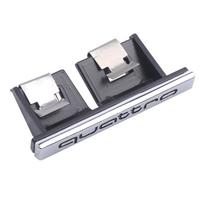 2026 Hot Metal Quattro Logo Front Grill Badge Emblem Sticker Decals For Audi A3 A4 A5 A6 A7 A8 S3 S4 S5 S6 Q3 Car Styling car valve cap