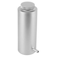 3x7.5in Radiator Coolant Oil Catch Can Overflow Tank Bottle Aluminium Alloy Universal 800ml 27ozSilver sidabras