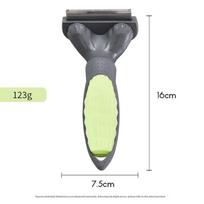 Universal Pet Hair Removal Comb & Shaving Tool for Cats and Dogs gray