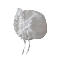 Wide Brims Newborn Bonnet Hot Day Outdoor Lace Bonnet Adjust Head Size Sun Hat with Embroidery Floral for Photography gray