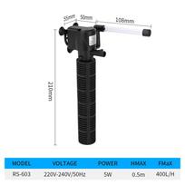 3 in 1 Silent Internal Pump For Aquarium EU Aeration Water Purifier Filter Submersible Oxygen Fish Tank Filter Accessories blue