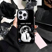 H-Harry Kiss All The Time S-Styles   Phone Case For iPhone17,16,15,14,13,12,11 Plus,Pro Max Colored Silver Plated Inside Cover iPhone16pro black
