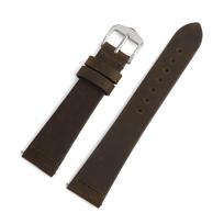 17mm 19mm 20mm Vintage Leather Watch Strap Blue Red Green Colors Crazy Horse Leather With Quick Release Replacement Watchband 19mm šviesios kavos spalvos