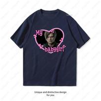 Aš Myliu Savo Vaikiną Leon Kennedy Marškinėliai Moterims Unisex Laisvalaikio Medvilniniai Grafiniai Marškinėliai Streetwear Camisetas Viršūnės Marškinėliai Merginos Dovana 4XL black