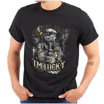 Popeye the Sailor Man Urban Gambler Im Lucky Womens or Mens Crewneck T Shirt Tee XXXL gray