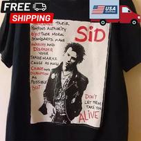 Sid Vicious  Sex Pistols Band Unisex Cotton shirtGraphic TshirtSize S To 5XL Unisex T-Shirt 3XL gray