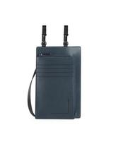 Piquadro, Tasche, Leather Crossbody Bag, Blue, 11.5 x 19 x 2 cm, For Men