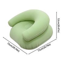 Flocking Inflatable Lazy Sofa Portable Inflatable Flocking Chair Inflatable Single Sofa  Indoor