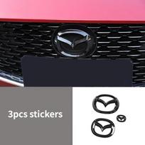 Car Sticker ABS Front Grille Rear Tailgate Covering Emblem for Mazda 3 Axela 2020 Steering Wheel Badge Decoration Modfication