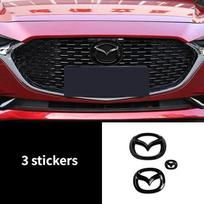 Car Sticker ABS Front Grille Rear Tailgate Covering Emblem for Mazda 3 Axela 2020 Steering Wheel Badge Decoration Modfication