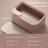 Xiaomi 48KHz Ultrasonic Cleaner Double Bin, Adjustable Full Cleaning for Jewelry Household Use, Vibration Cleaning Machine rožinė