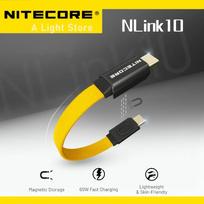 NITECORE NLink10 Cable Type-C Magnetic Storage USB-C 60W Fast Charge Cable 7CM Short Dual for Flashlight Power Bank Phone
