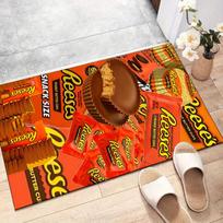 Reese‘S Peanut Polyester Carpet, Soft Indoor Mat for Office Chair, Living Room, Computer Desk - Decorative Home Office Rug Design 40cmx60cm brown